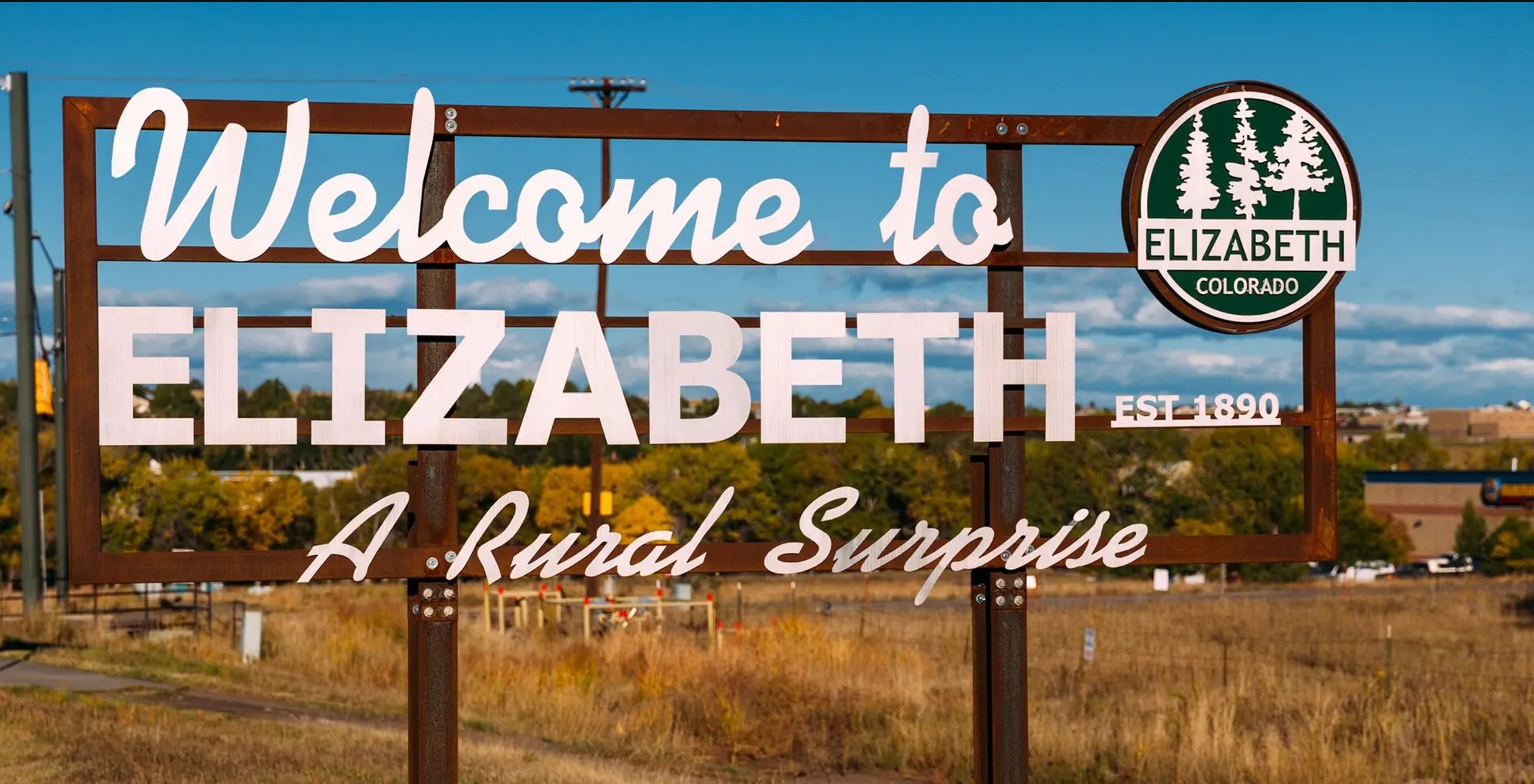 Welcome to Elizabeth Colorado sign