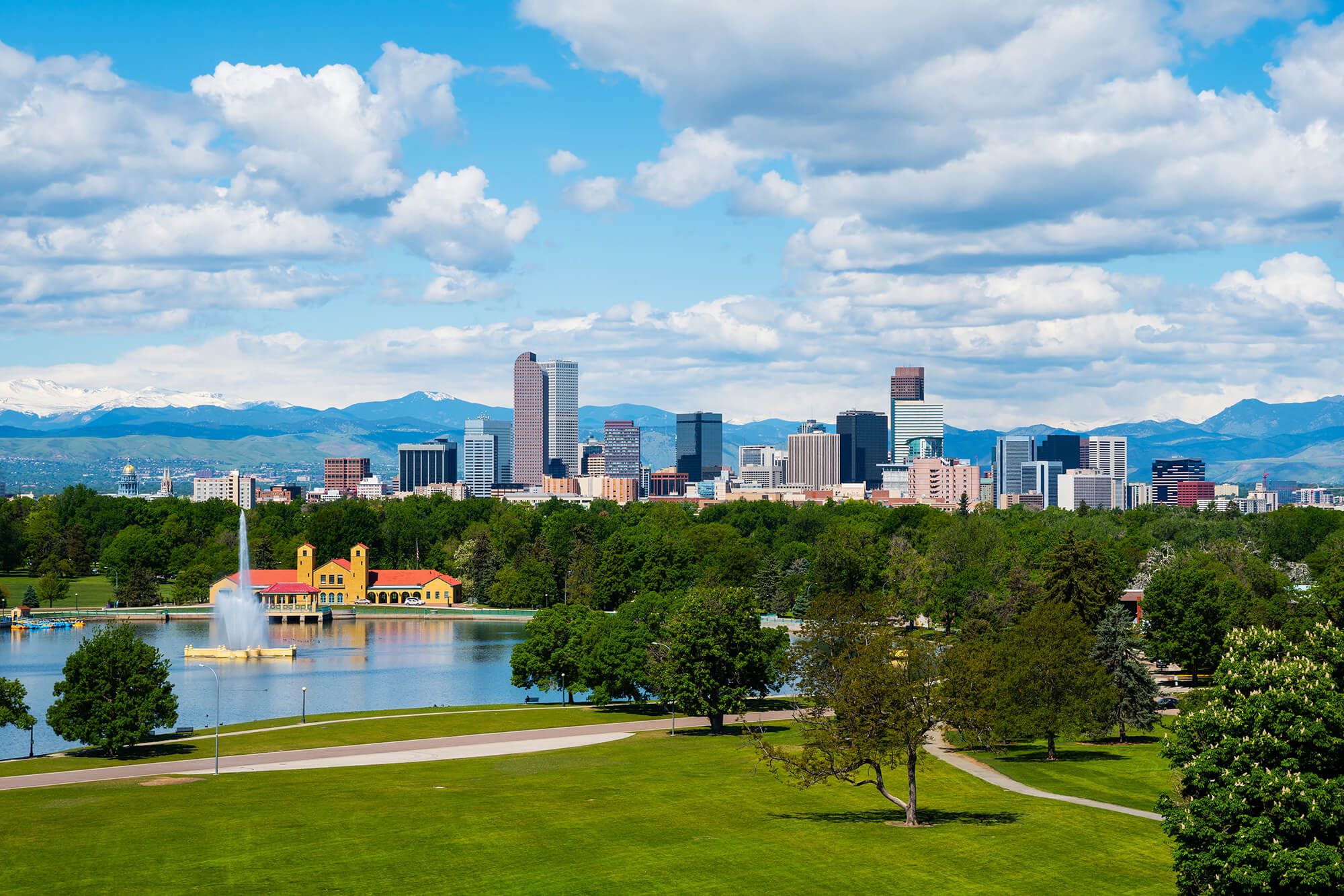 Park and Lake In Denver Colorado