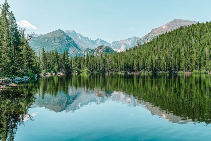 Lake and Mountains in Lakewood Colorado