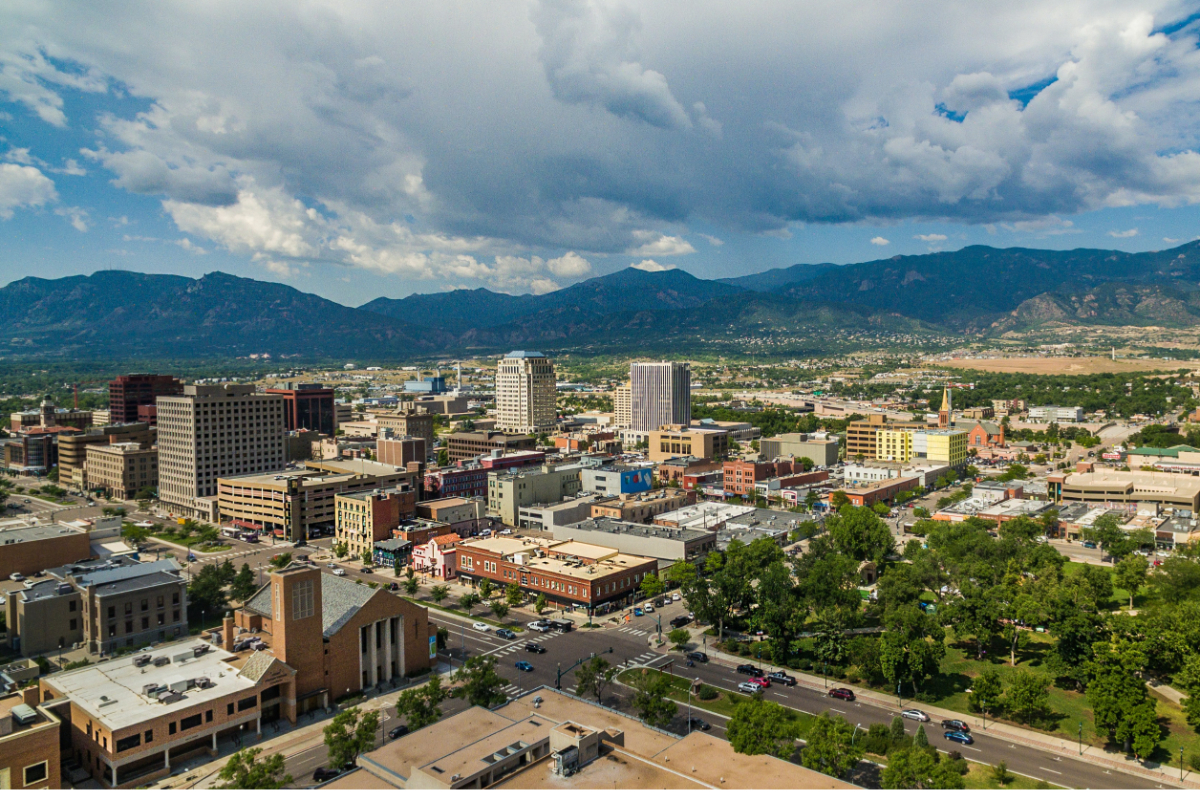 Aerial image of Colorado Springs