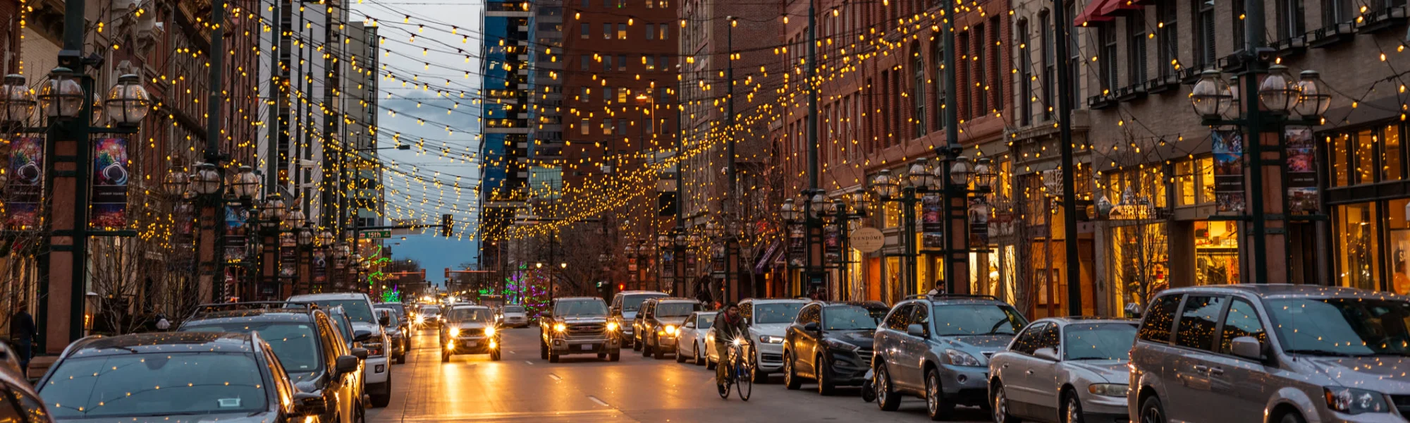 Downtown Englewood Colorado at Night