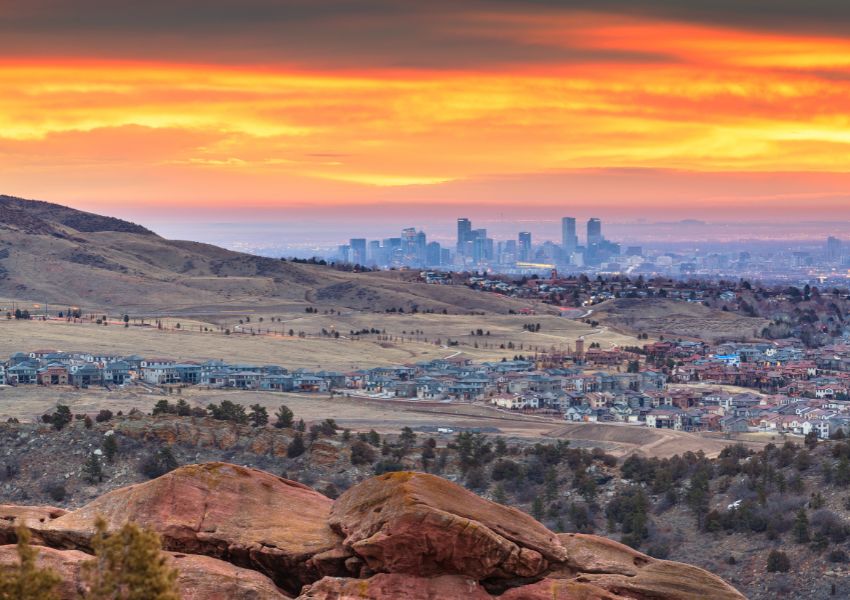 Sunset over Wheat Ridge Colorado