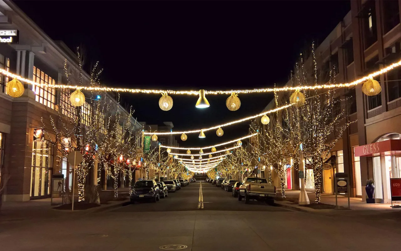 Downtown Lakewood Colorado at Night