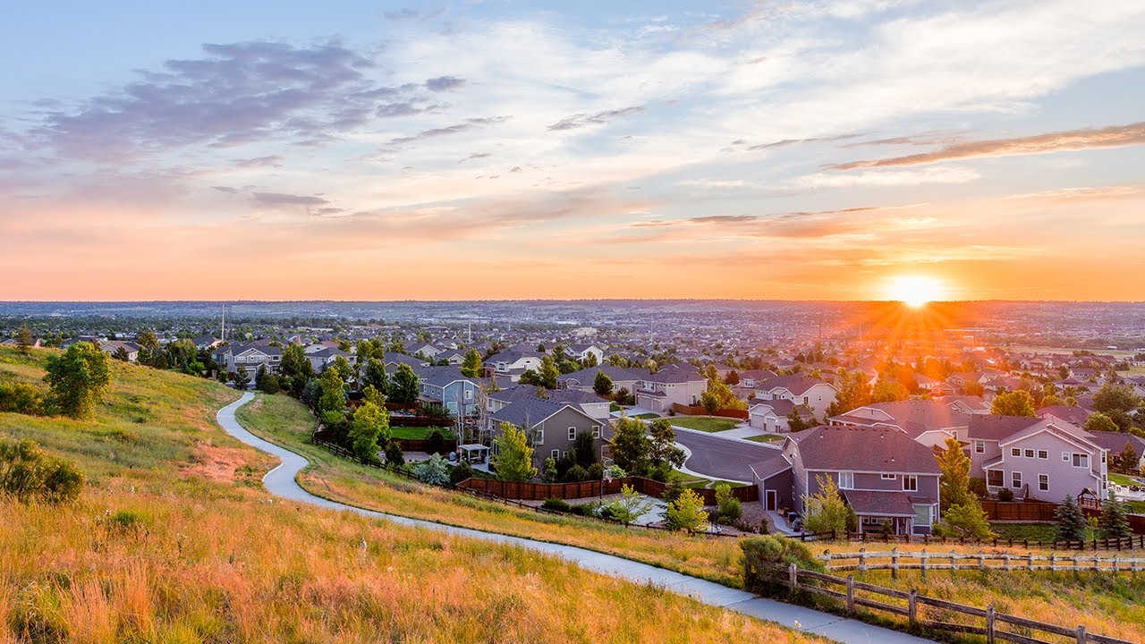 Sunset over Parker Colorado