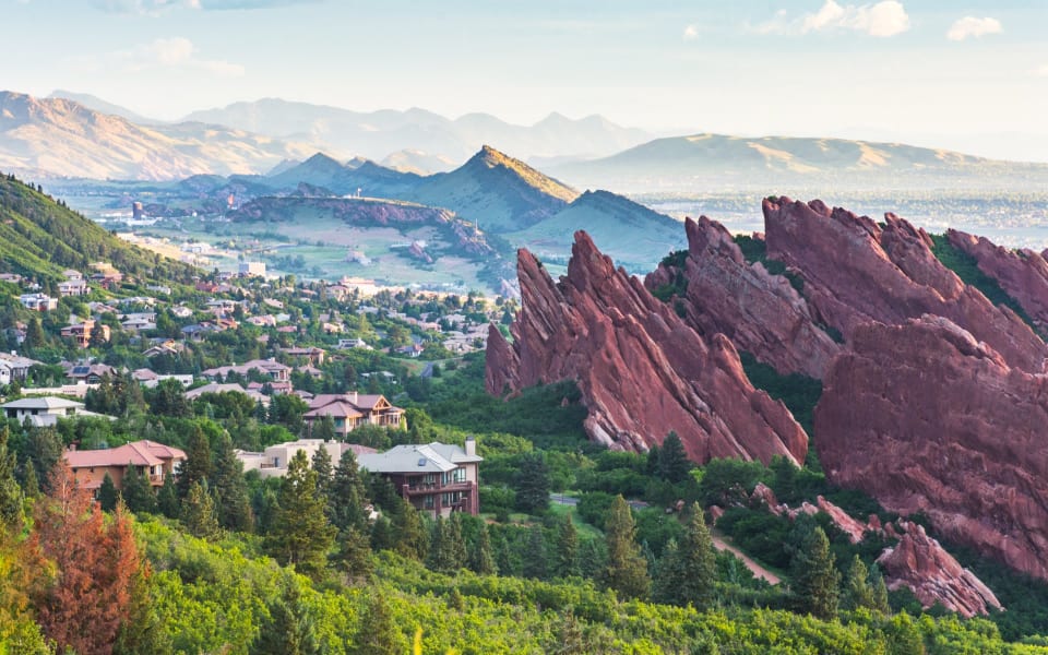 Red Rocks and City in Roxborough Colorado