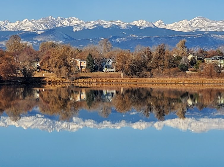 Lake at Base of Lafayette Colorado Mountains