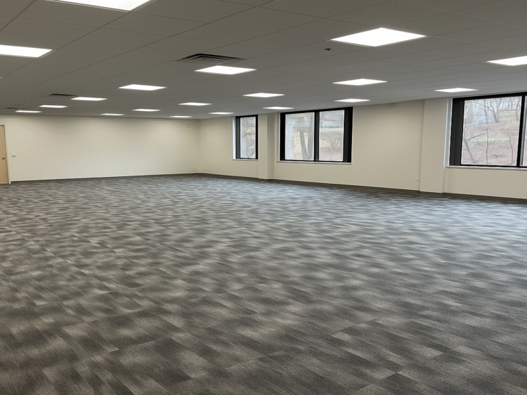 Empty office after EZ Moving removed all of the furniture
